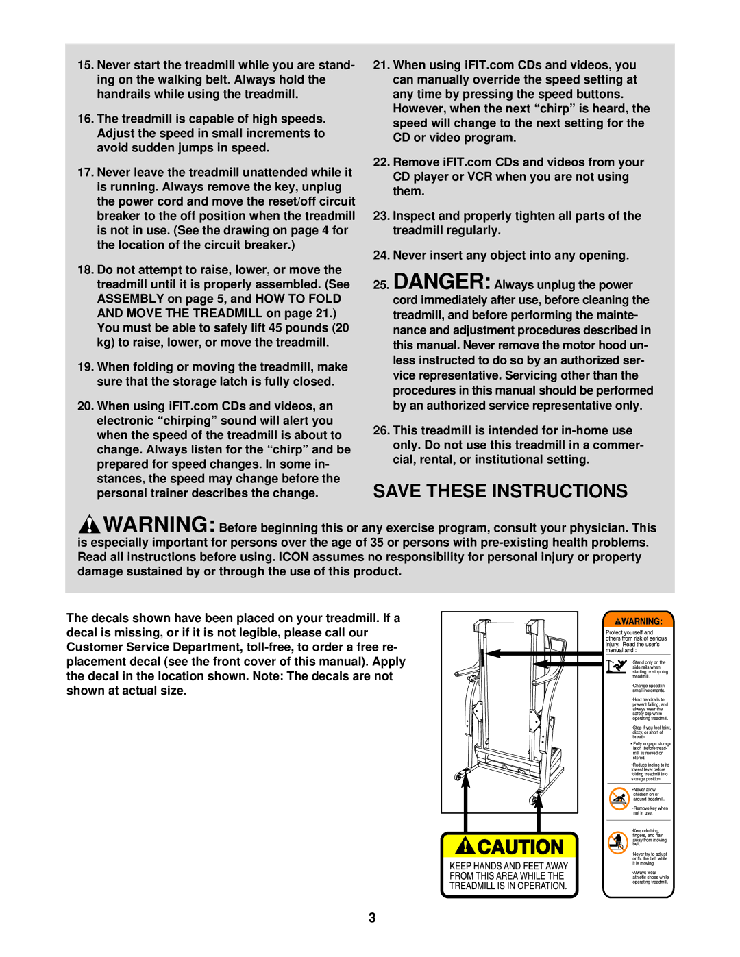 ProForm DTL15140 user manual 