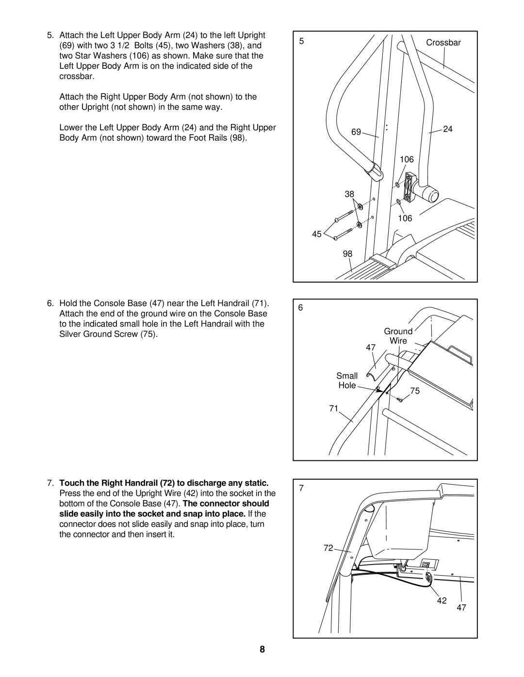 ProForm DTL32951 user manual Crossbar 