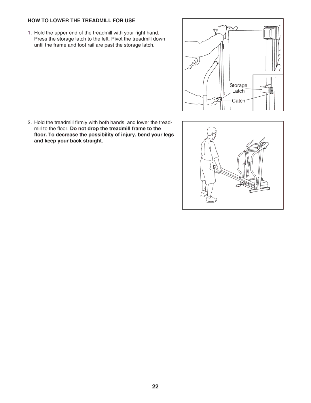 ProForm DTL42941 user manual HOW to Lower the Treadmill for USE 