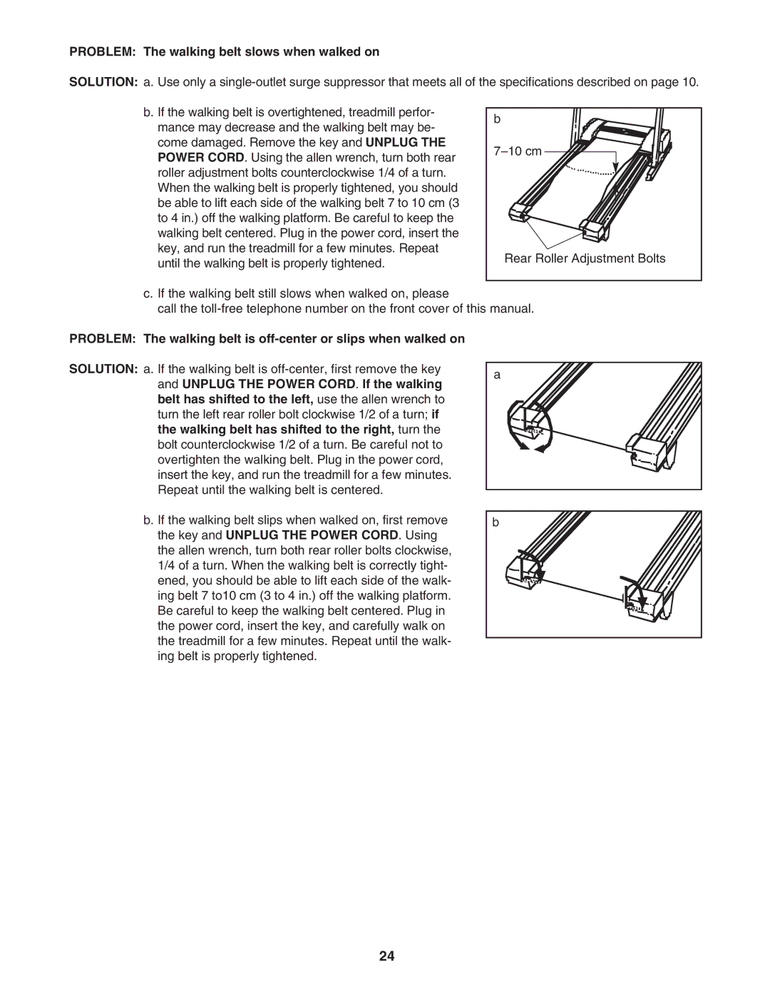 ProForm DTL4495C.0 user manual Problem The walking belt slows when walked on 