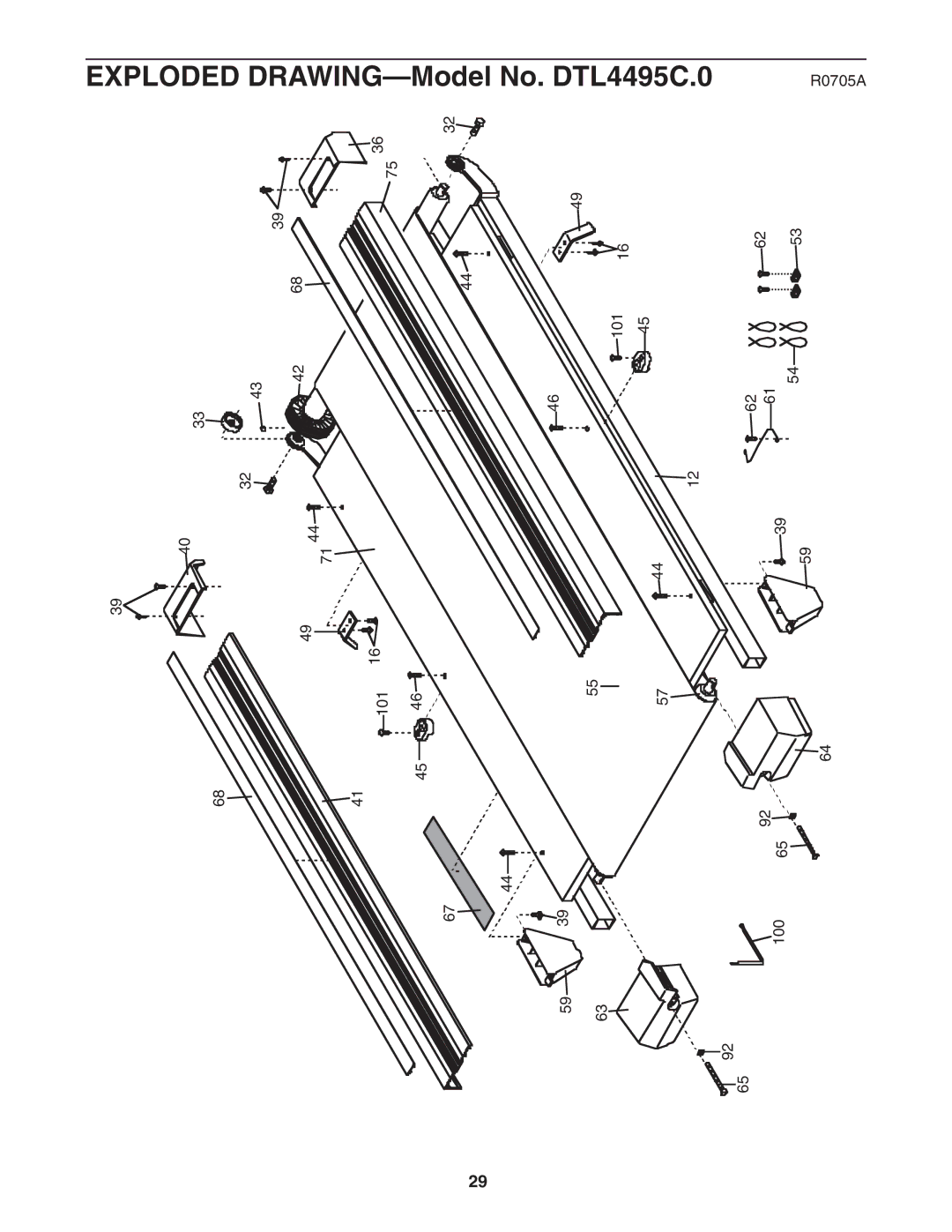 ProForm DTL4495C.0 user manual Exploded 