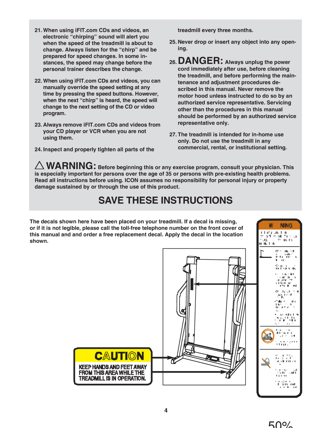 ProForm DTL4495C.0 user manual 50% 