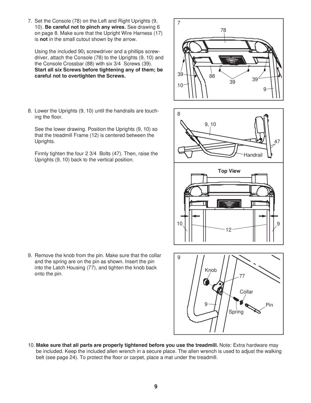 ProForm DTL4495C.0 user manual Top View 