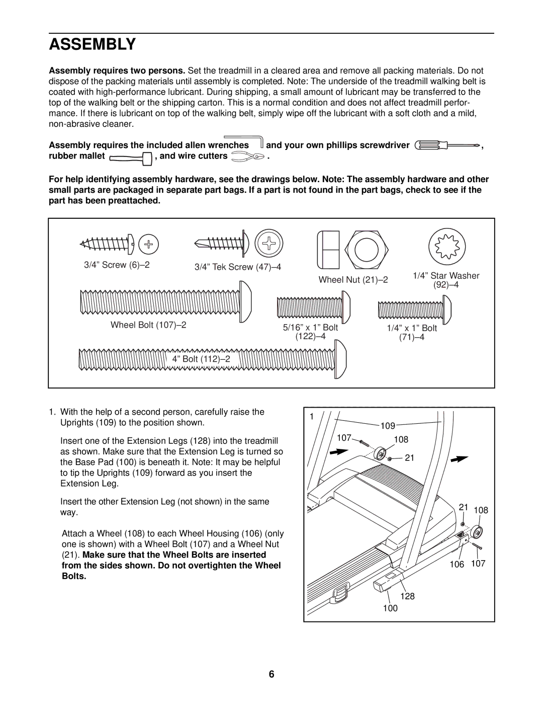 ProForm DTL52941 user manual Assembly 