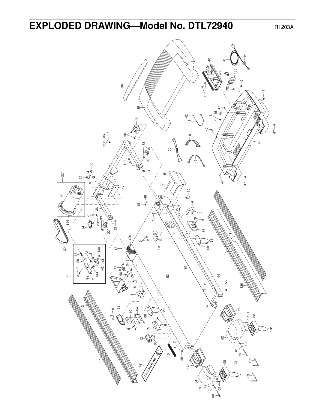 ProForm DTL72940 user manual Exploded DRAWING-Model No 