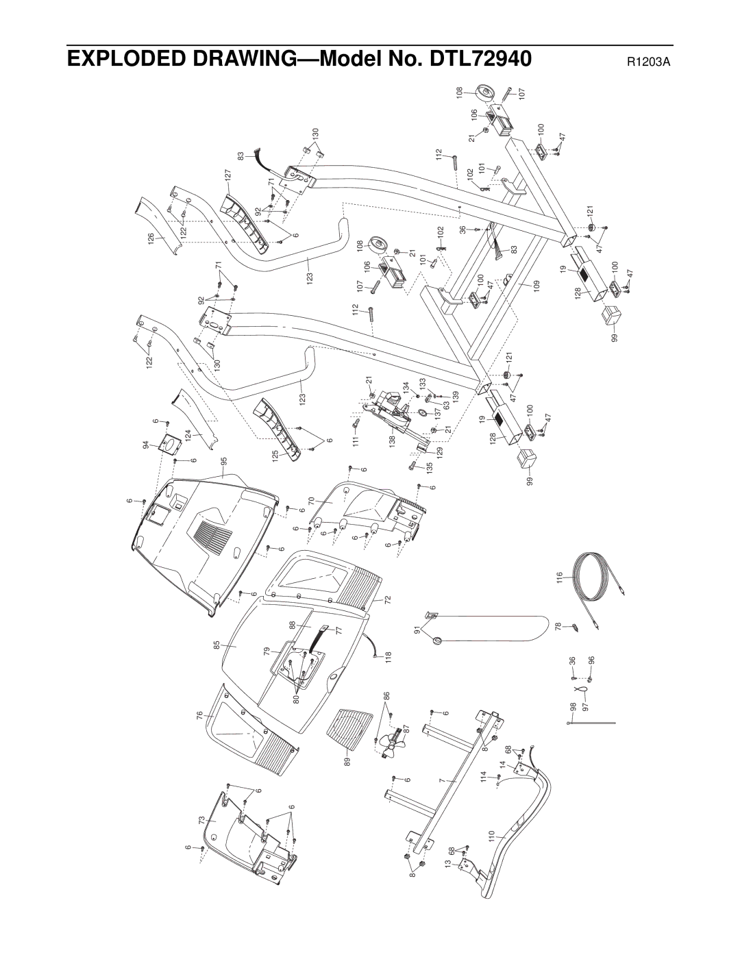 ProForm DTL72940 user manual Exploded 