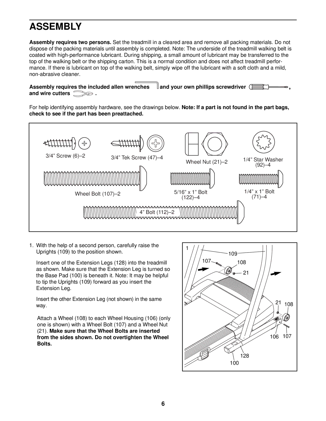 ProForm DTL72940 user manual Assembly 