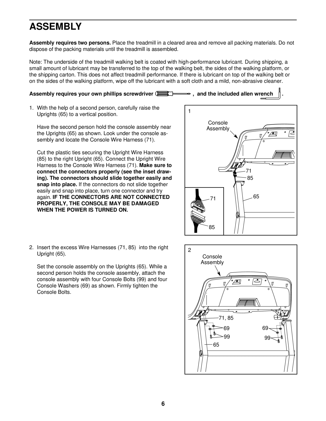 ProForm DTL73941 user manual Assembly 