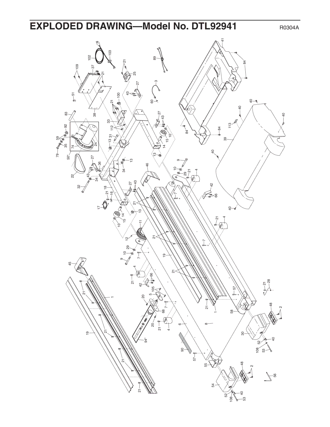 ProForm DTL92941 user manual Drawing, Exploded 