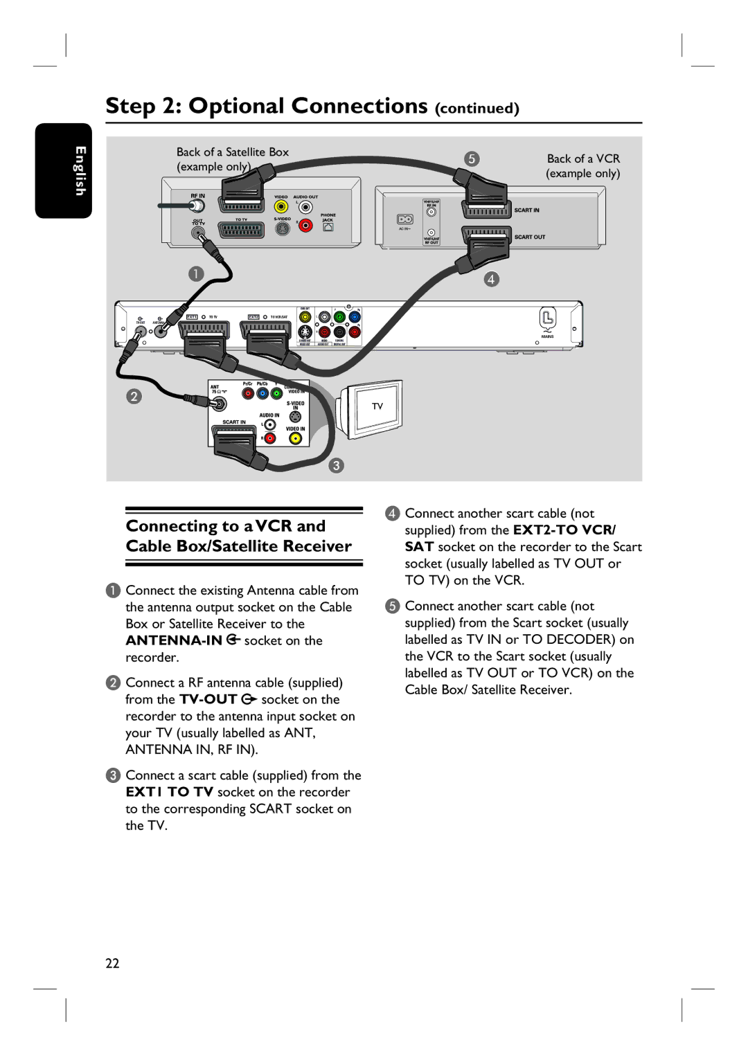 ProForm DVDR3570H user manual Connecting to a VCR and Cable Box/Satellite Receiver 