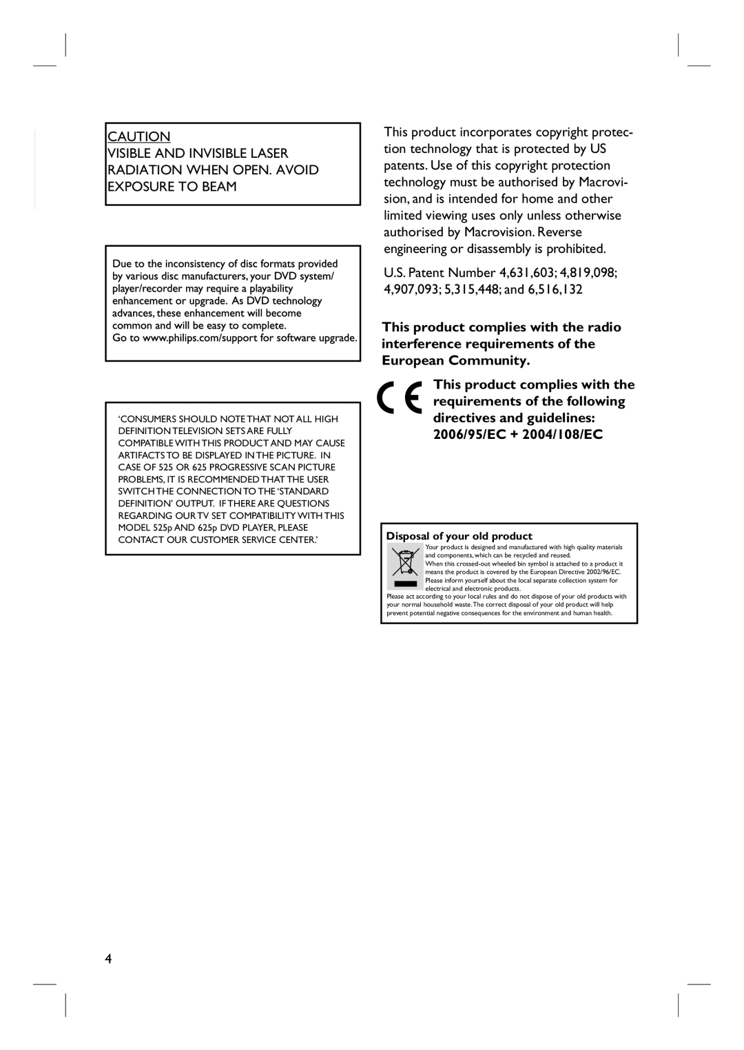 ProForm DVDR3570H user manual Exposure to Beam 