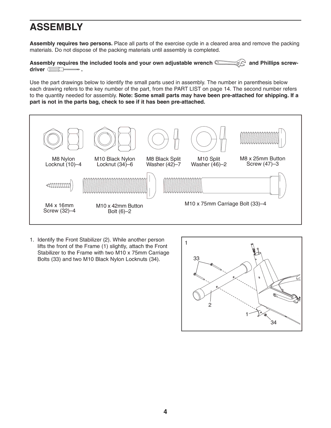 ProForm GT 30 user manual Assembly 