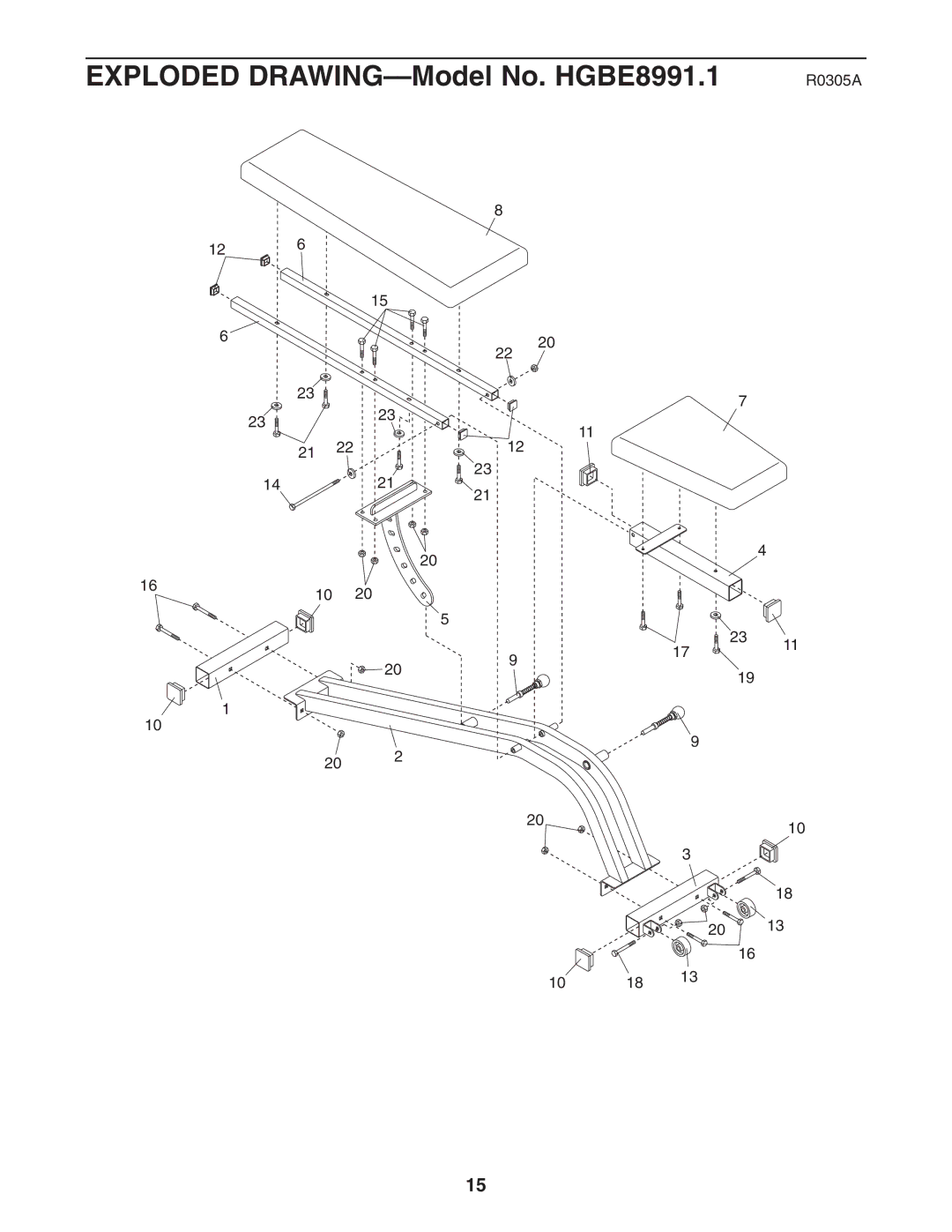 ProForm HGBE8991.1 user manual R0305A 