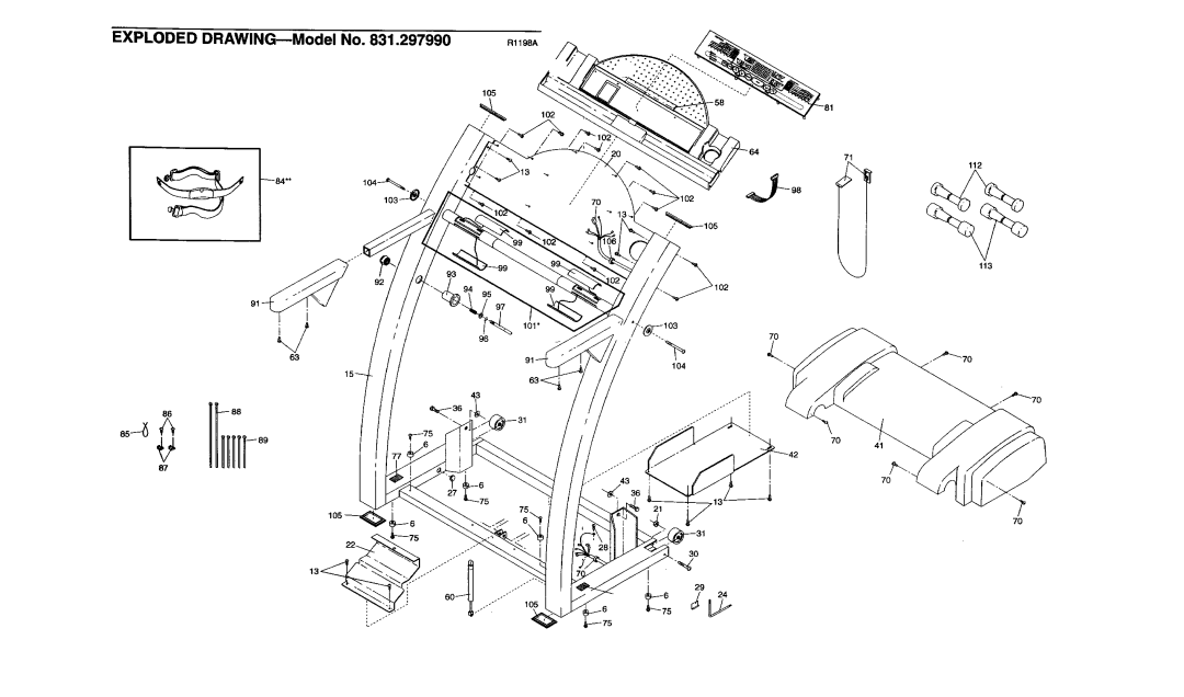 ProForm J81I user manual 86UIi, R1198A 105 