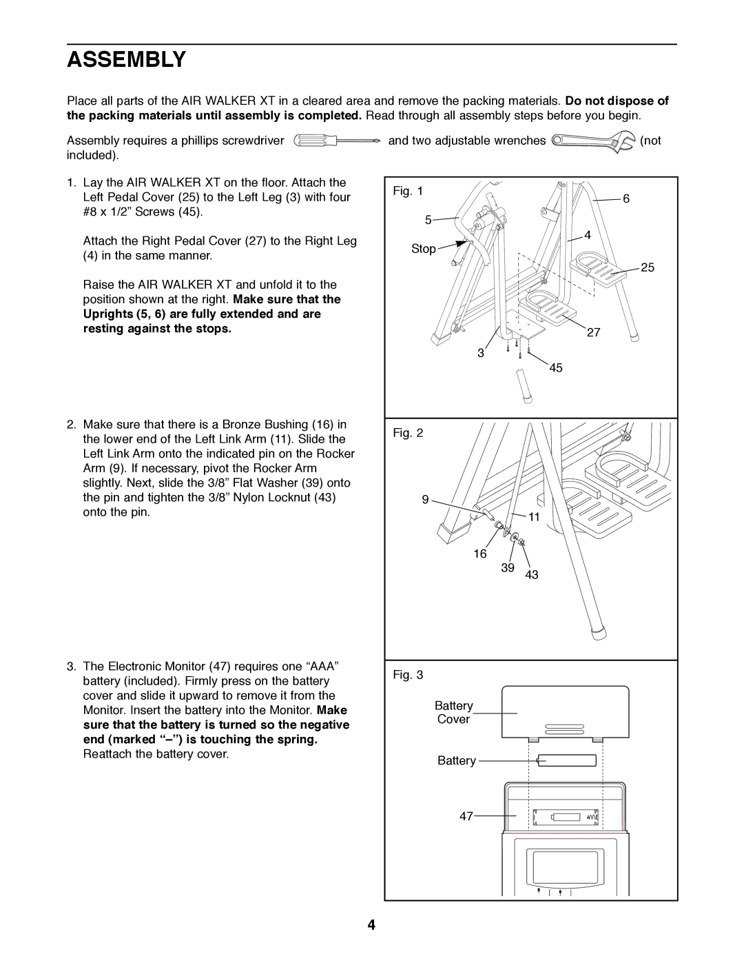 ProForm No. 831.290880 user manual Assembly 