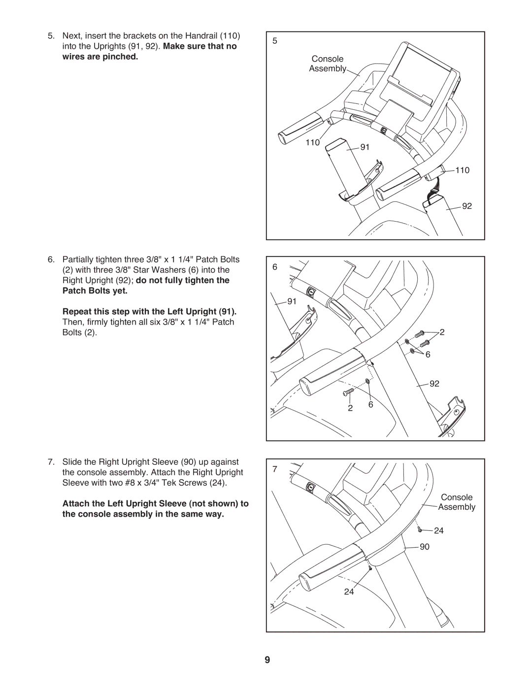 ProForm Not AvailablePFTL13810.0 user manual Wires are pinched 