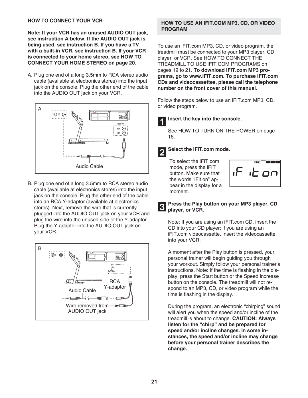 ProForm PATL30706.0 user manual HOW to Connect Your VCR, Press the Play button on your MP3 player, CD Player, or VCR 