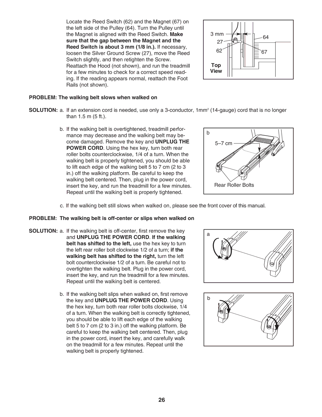 ProForm PATL30706.0 user manual Top View Problem The walking belt slows when walked on 