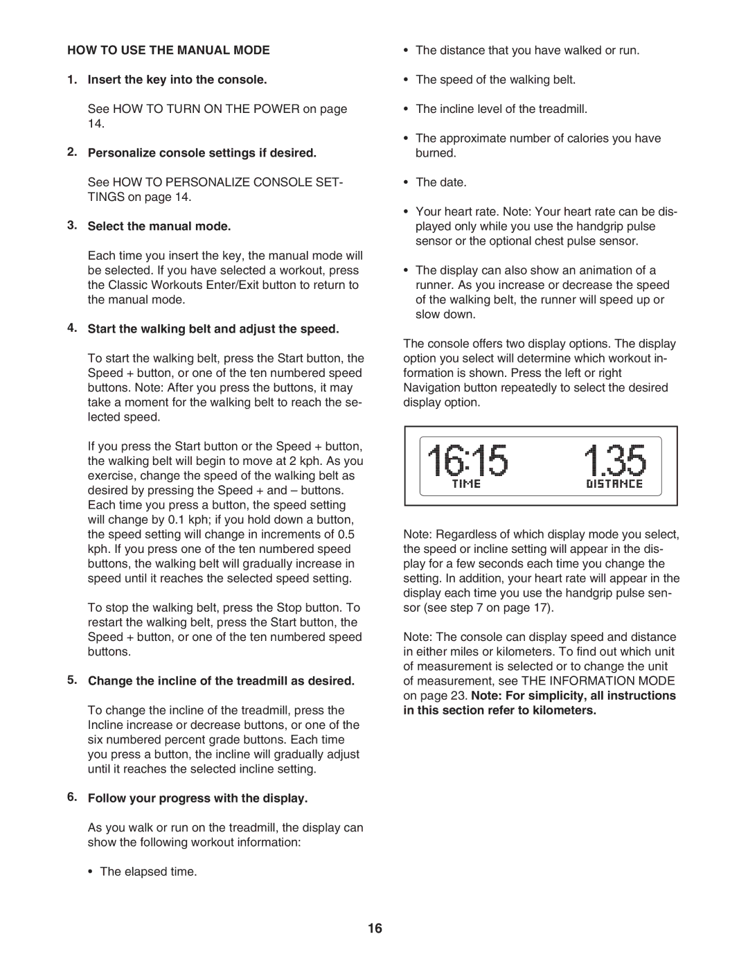 ProForm PATL40707.0 user manual HOW to USE the Manual Mode 