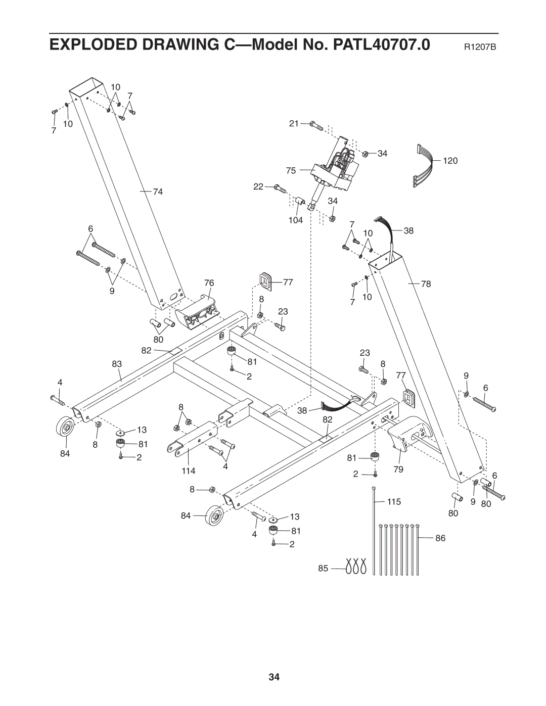 ProForm user manual Exploded Drawing C-Model No. PATL40707.0 