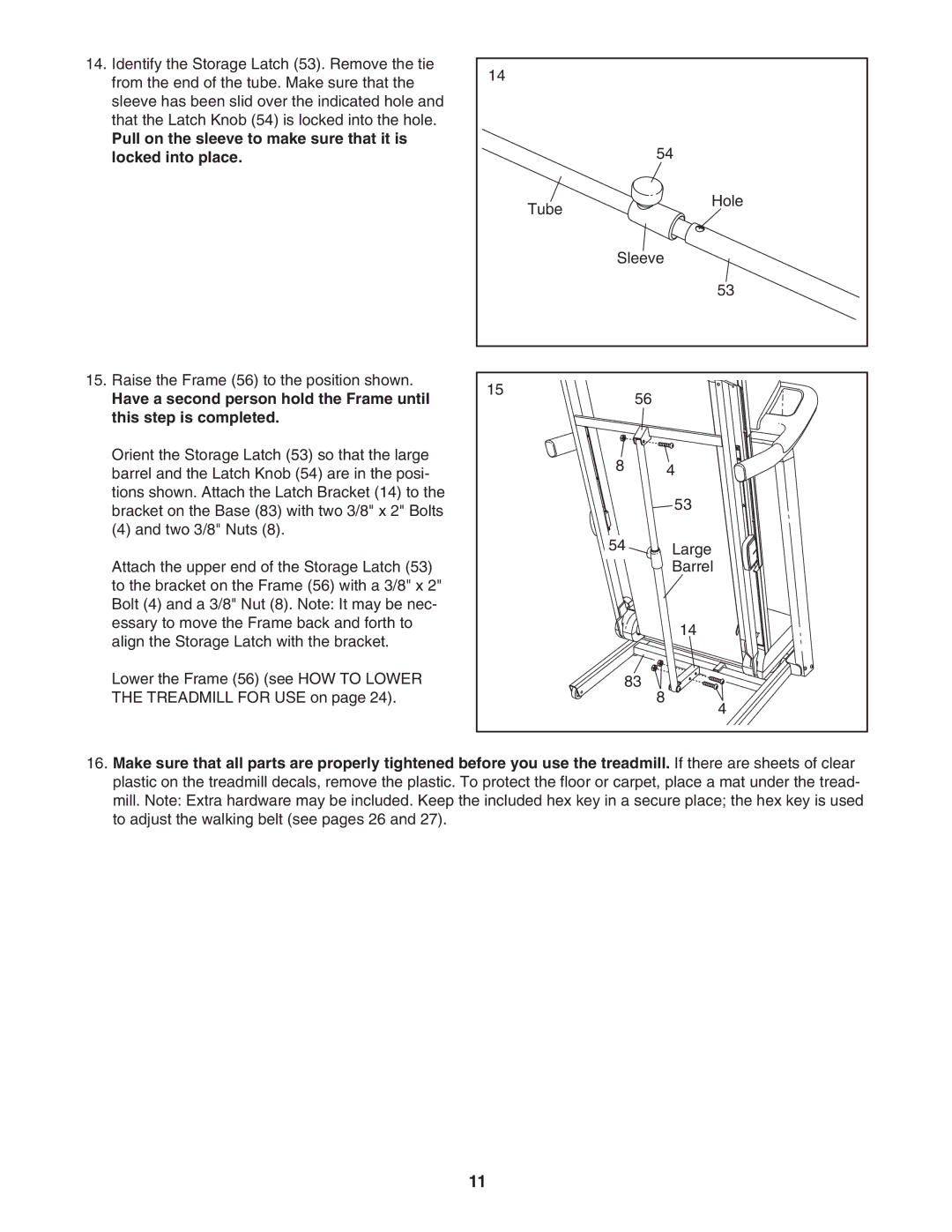 ProForm PATL40907.0 user manual Pull on the sleeve to make sure that it is locked into place 