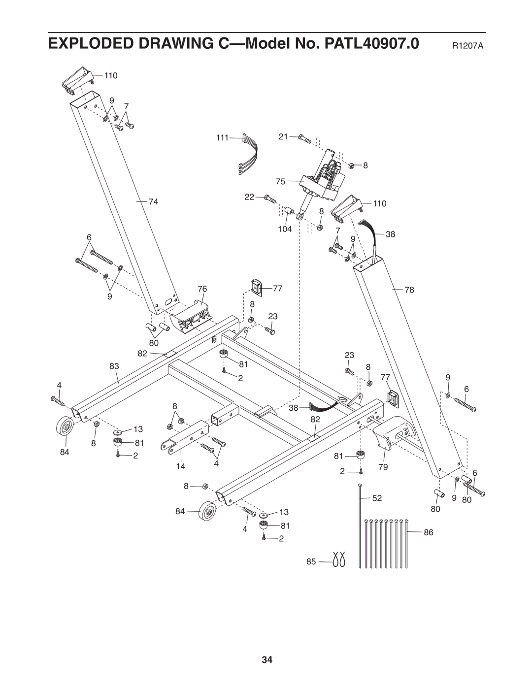 ProForm user manual Exploded Drawing C-Model No. PATL40907.0 