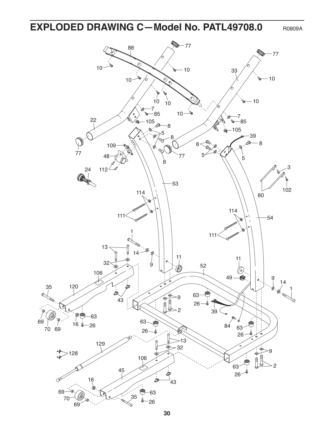 ProForm user manual Exploded Drawing C-Model No. PATL49708.0 