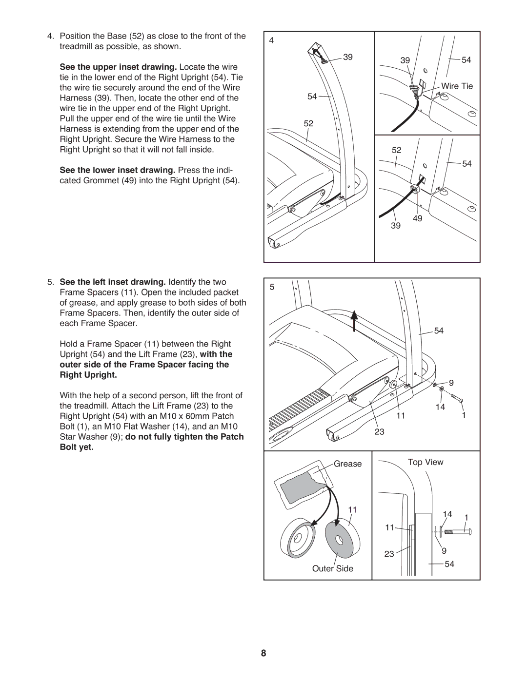 ProForm PATL49708.0 user manual See the upper inset drawing. Locate the wire, See the lower inset drawing. Press the indi 