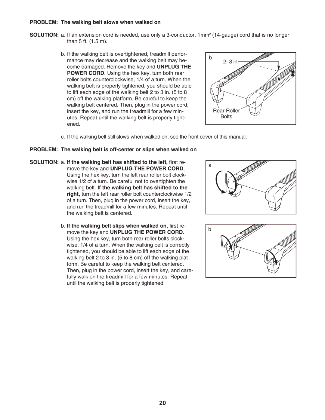 ProForm PATL50707.0 user manual Problem The walking belt slows when walked on 