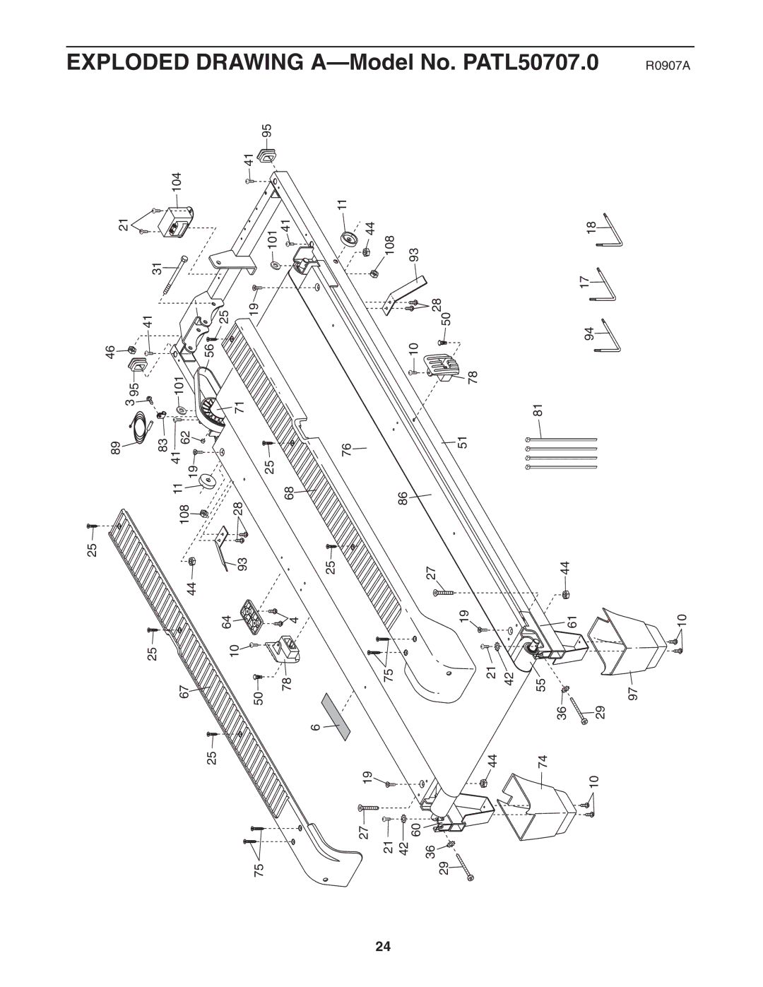 ProForm PATL50707.0 user manual Exploded Drawing A-Model No. PATL50707 