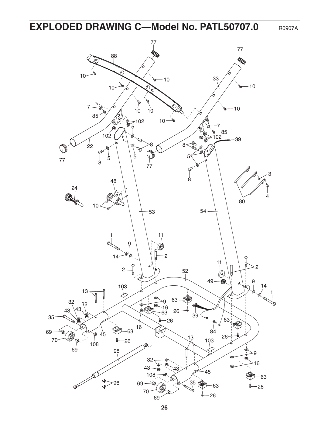 ProForm user manual Exploded Drawing C-Model No. PATL50707.0 