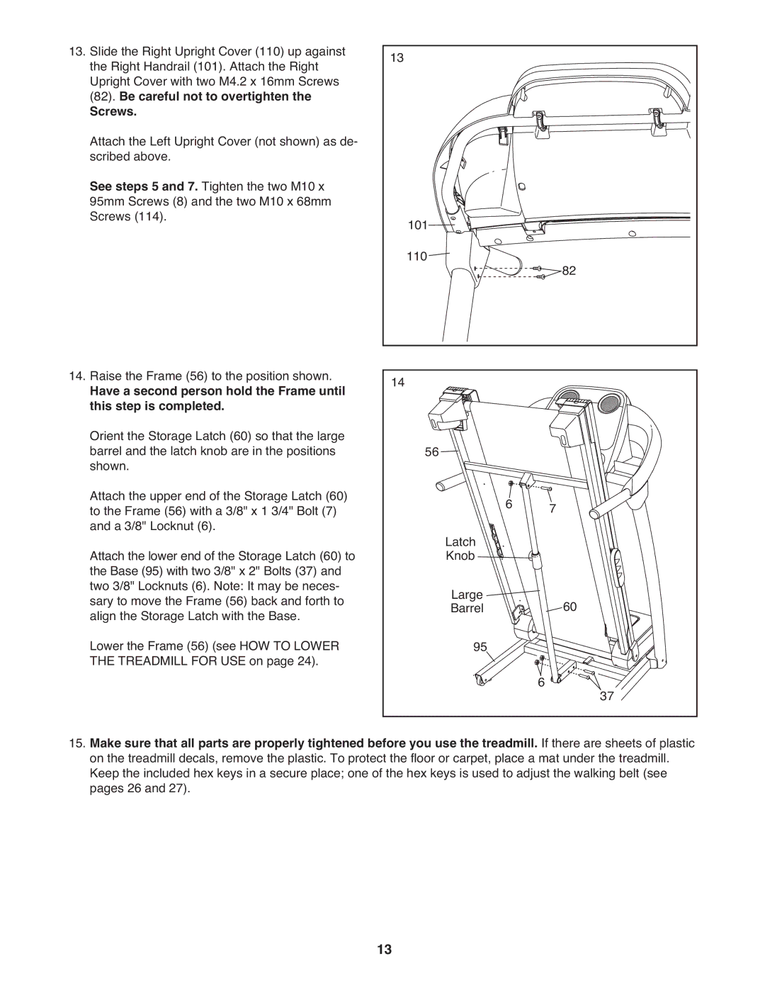 ProForm PATL59910.0 user manual Screws 