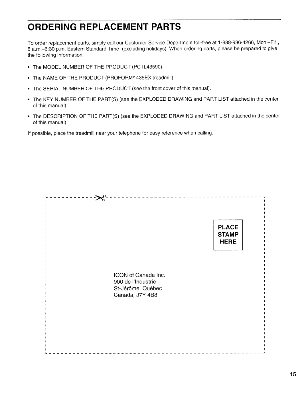 ProForm pctl-43590 manual 