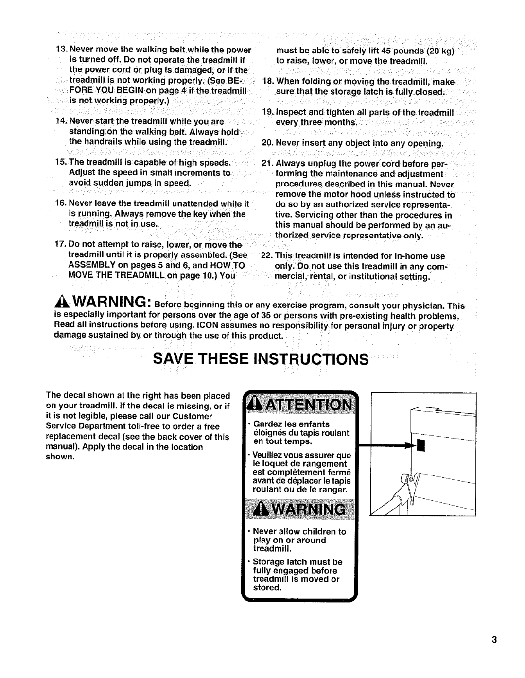 ProForm pctl-43590 manual 