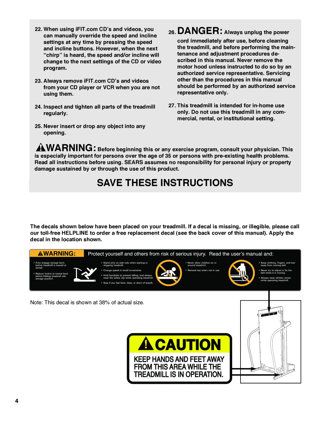 ProForm PCTL51901 user manual 