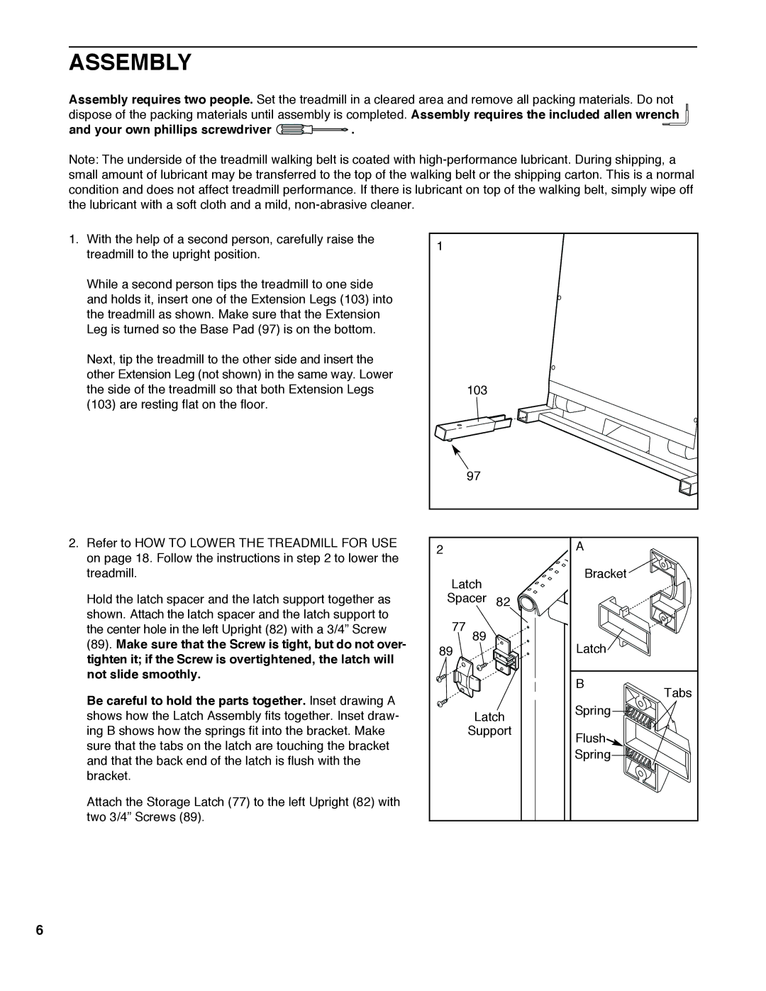 ProForm PCTL51901 user manual Assembly, Your own phillips screwdriver 