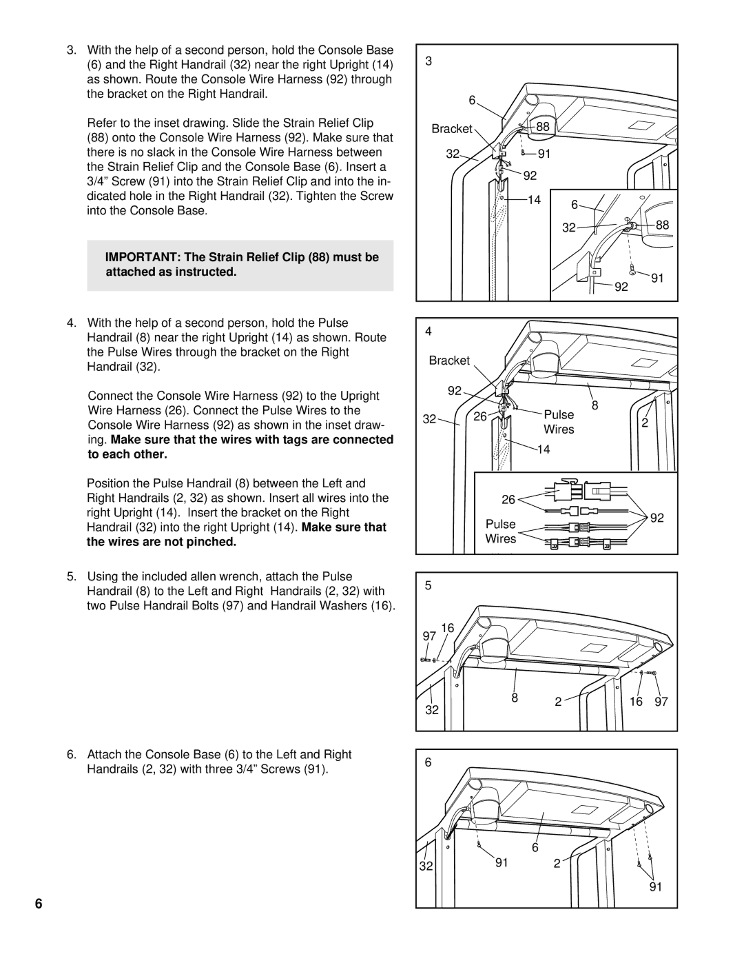 ProForm PCTL53590 user manual With the help of a second person, hold the Console Base, To each other, Pulse Wires 