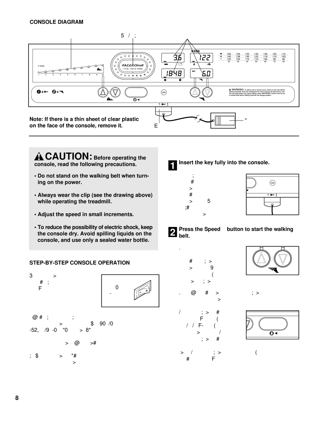 ProForm PCTL53691 user manual Console Diagram, On the face Console, remove it, Adjust the speed in small increments, Speed 