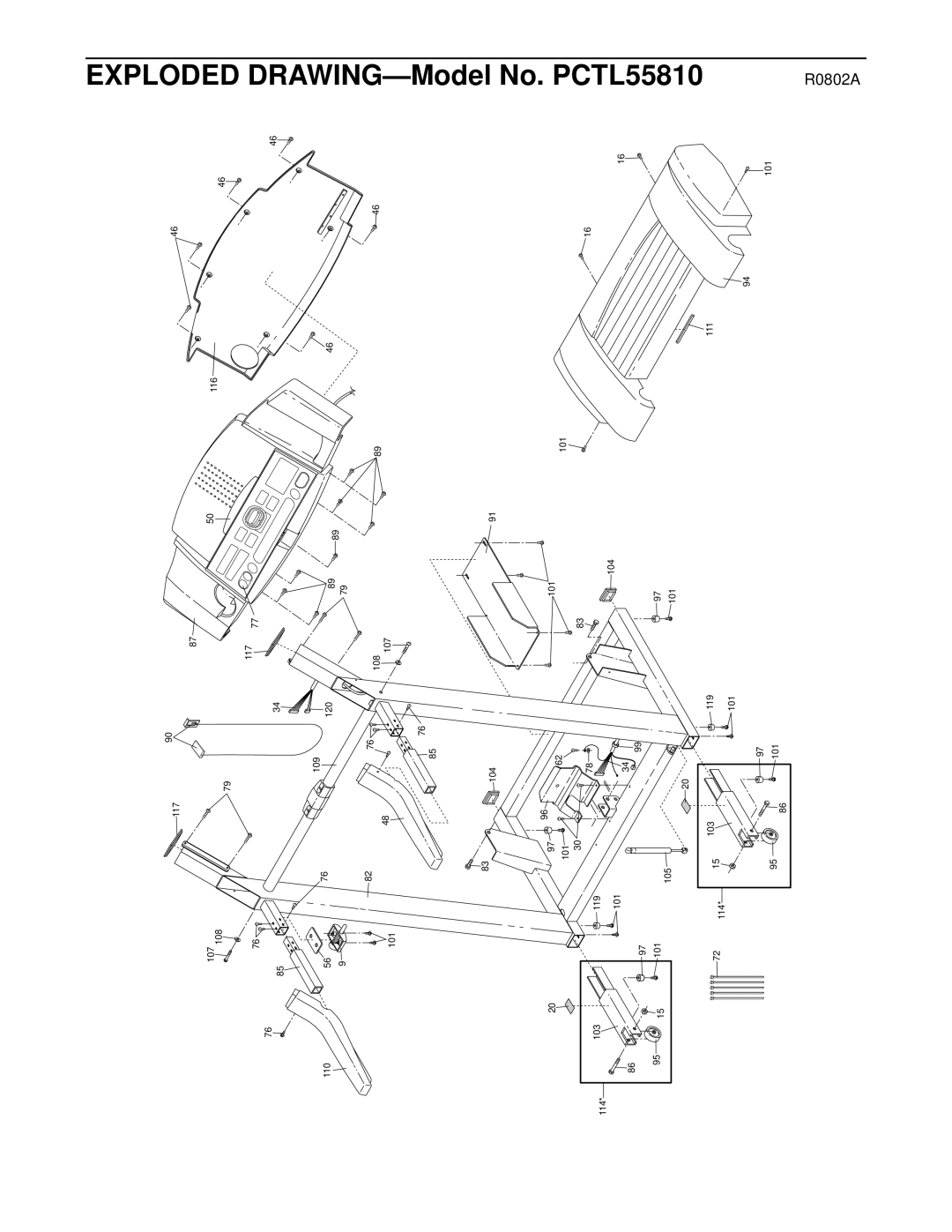 ProForm user manual Exploded DRAWING-Model No. PCTL55810 