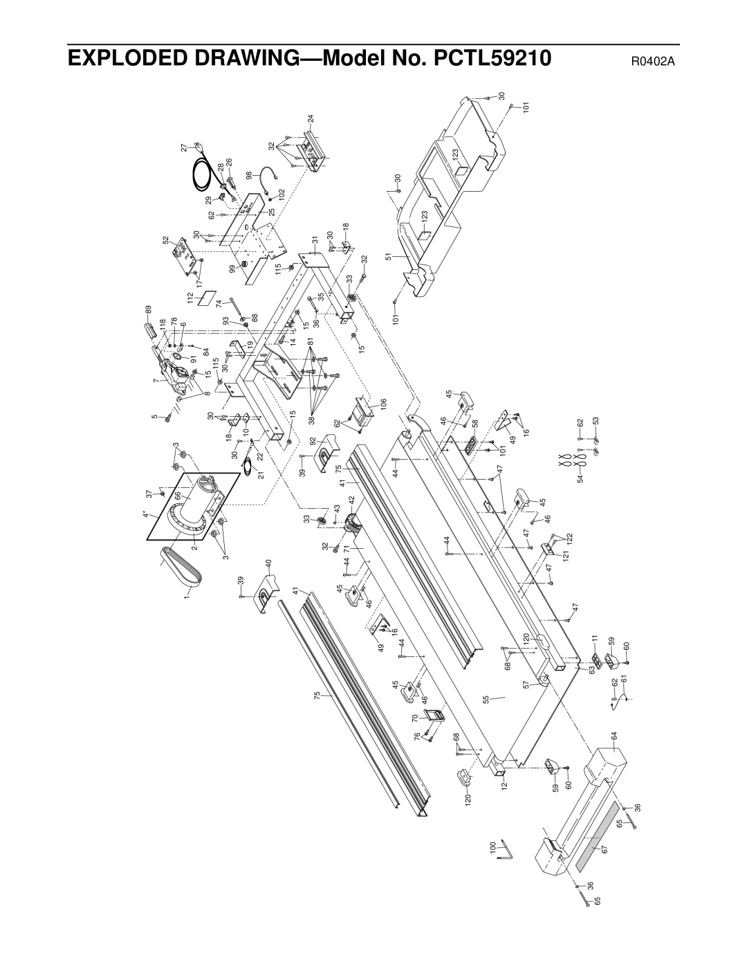 ProForm PCTL59210 user manual Exploded 