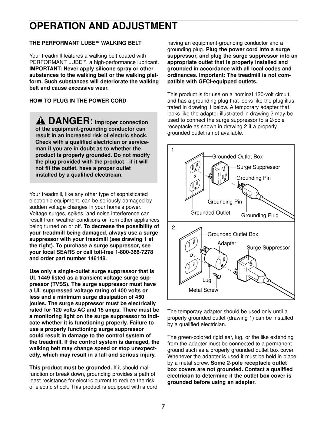 ProForm PCTL69030 user manual TM Walking Belt, HOW to Plug in the Power Cord, Could result in damage to the control system 