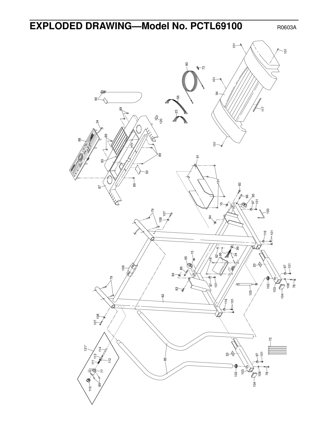 ProForm user manual Exploded DRAWING-Model No. PCTL69100 