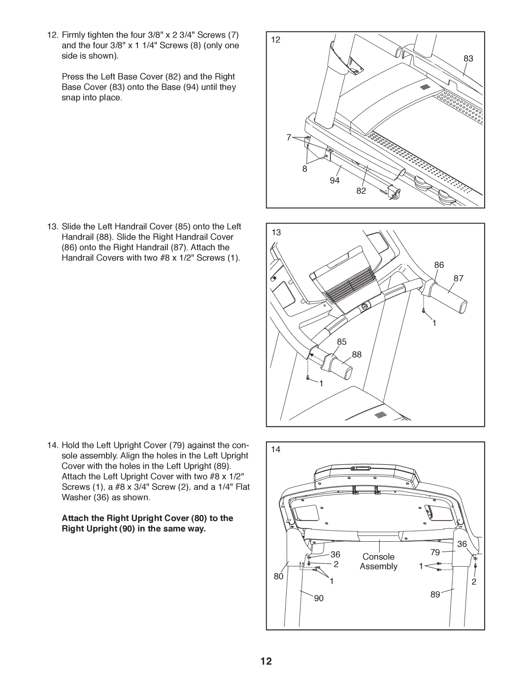 ProForm PCTL79612.0 user manual Console Assembly 