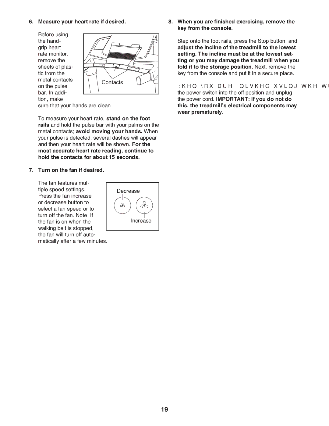 ProForm PCTL79612.0 user manual Measure your heart rate if desired, Turn on the fan if desired 