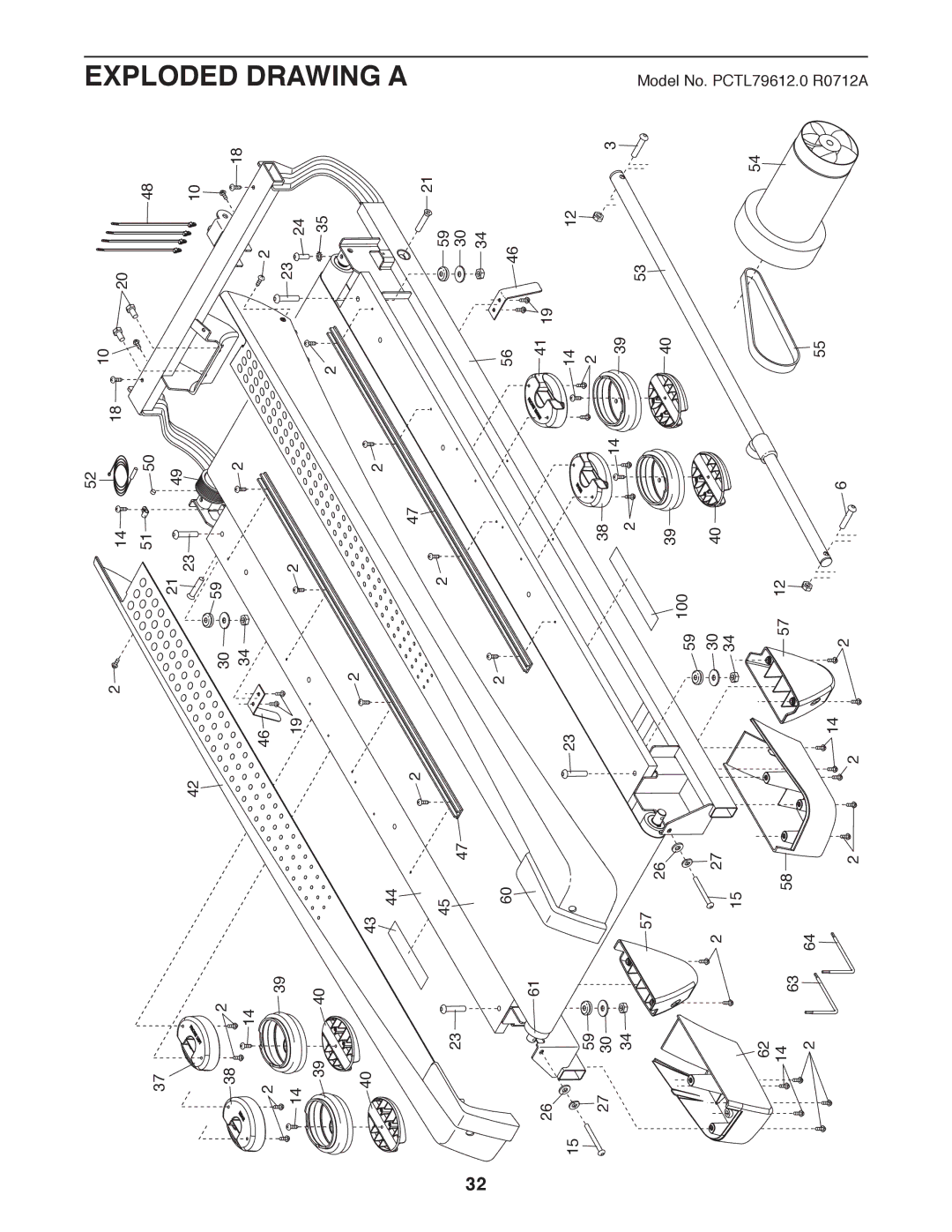 ProForm PCTL79612.0 user manual Exploded Drawing a 