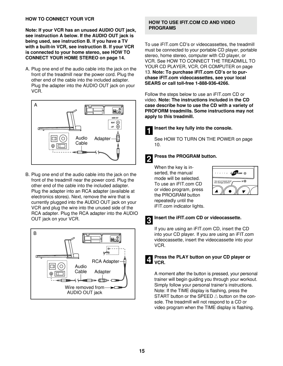 ProForm PCTL88101 user manual HOW to Connect Your VCR, Audio Adapter Cable 