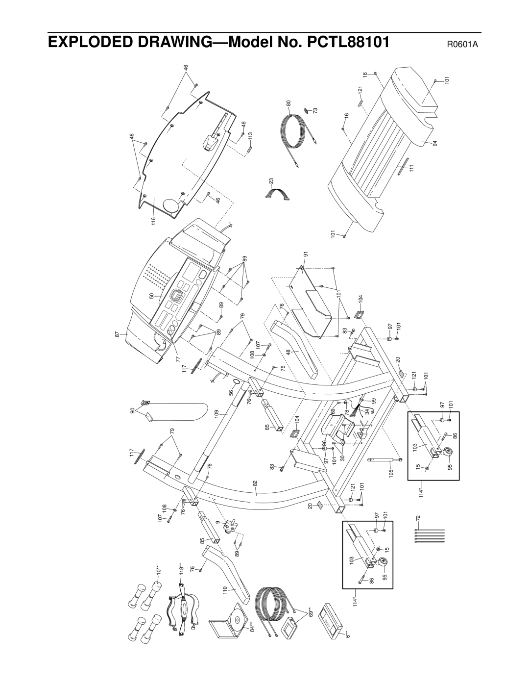 ProForm user manual Exploded DRAWING-Model No. PCTL88101 