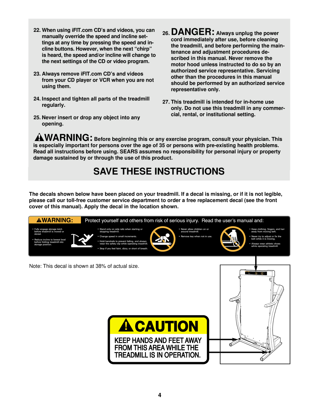 ProForm PCTL92101 user manual 