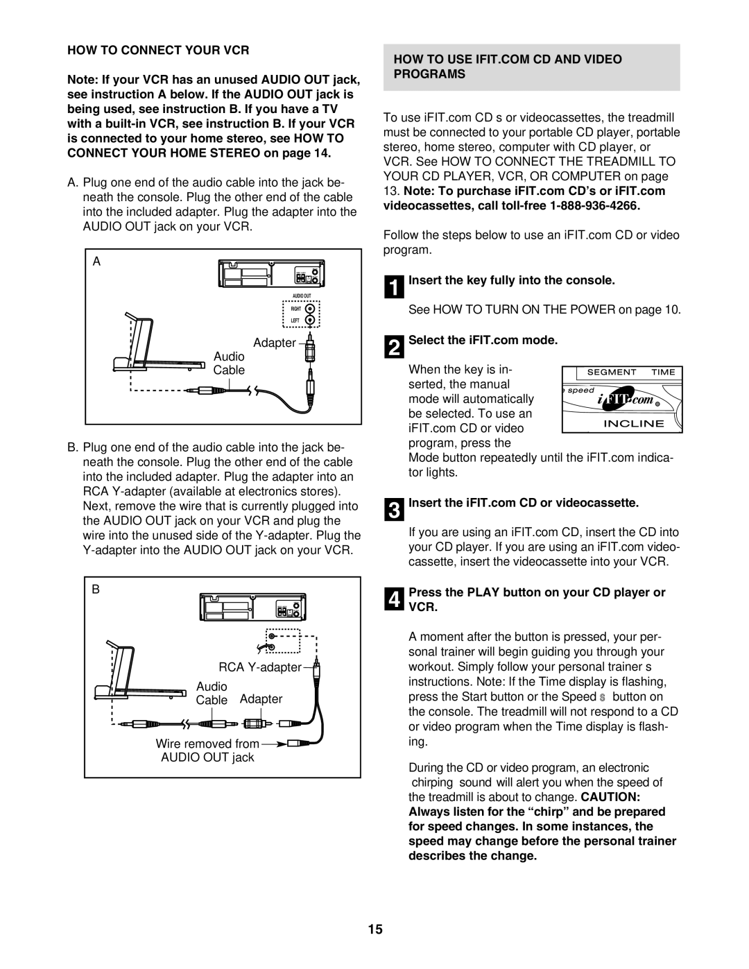 ProForm PCTL93040 user manual HOW to Connect Your VCR, Adapter Audio Cable, PressVCR. the Play button on your CD player or 