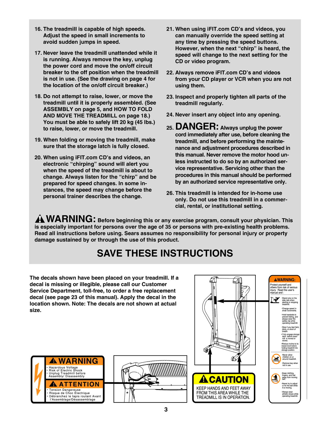 ProForm PCTL93040 user manual 